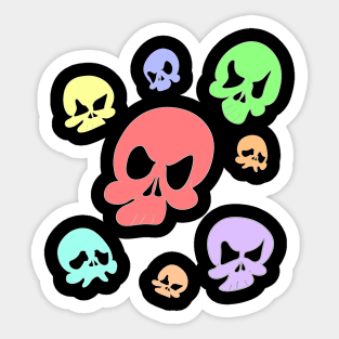 Colorful skulls Sticker
